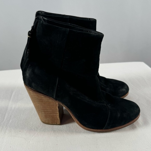 Rag & Bone Suede Back Zip Bootie in Black Size 6 or 36 - Picture 5 of 8
